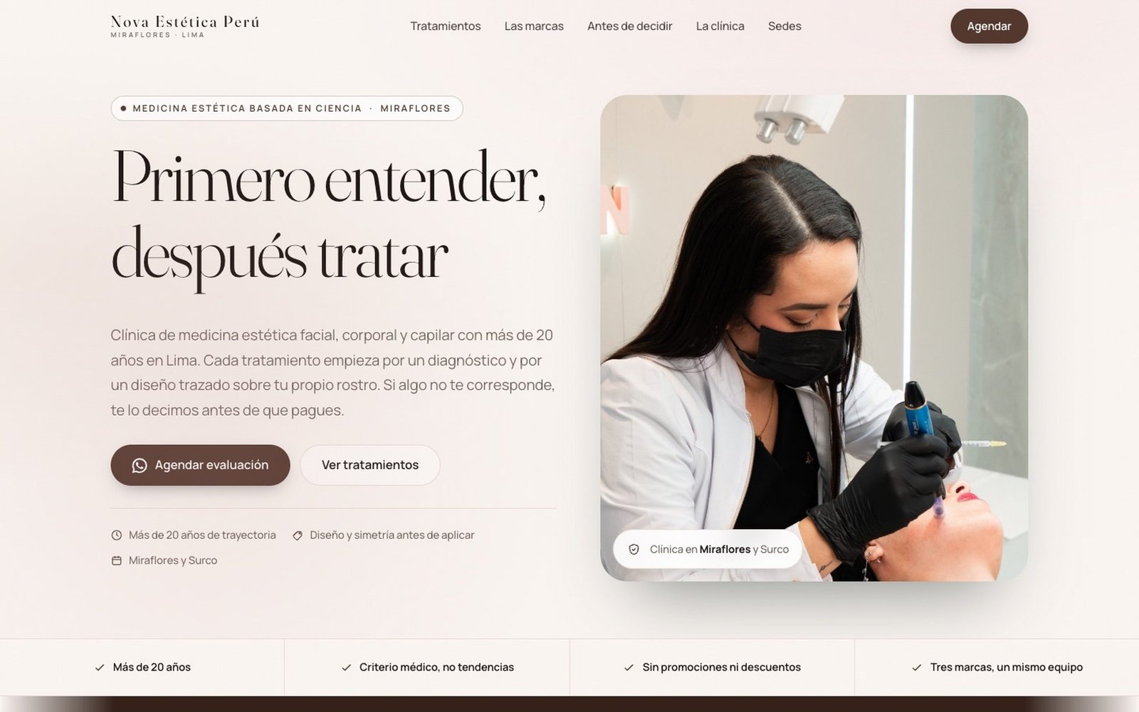 Web de Nova Estética, medicina estética