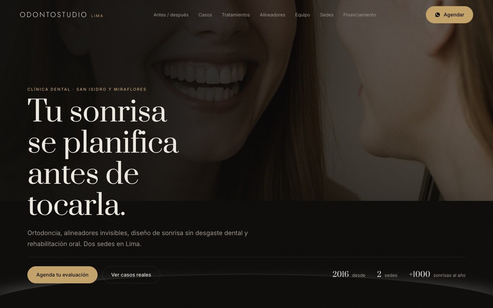 Web de OdontoStudio Lima, clínica odontológica